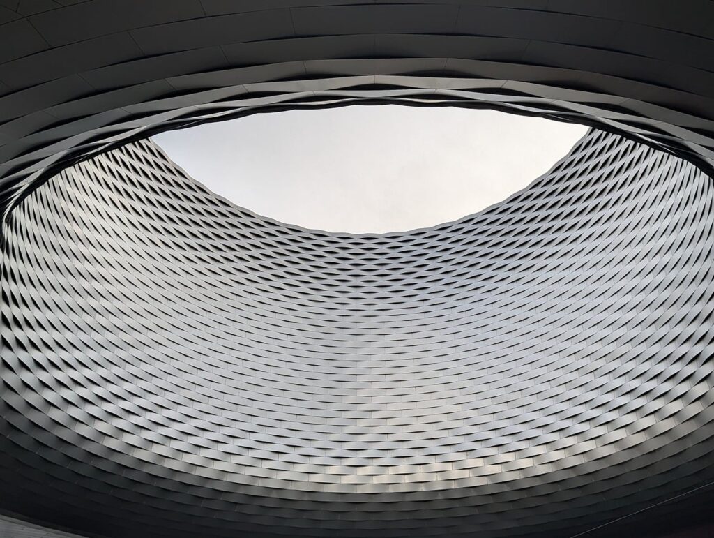 basel, switzerland, modern architecture, architectural detail, facade, metal facade, structure, template, texture, geometric, abstract, design, lines, symmetry, roof opening, perspective, construction art, urban, cultural city, contemporary, europe, architectural photograph, light and shadow, shape, minimalism